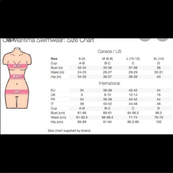 New CIA MARITIMA Brazilian Triangle String Bikini Preto Top Size Medium - Picture 5 of 6